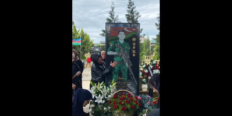 Xətai rayonunda şəhid qazi Elnur Səmədovun xatirəsi anılıb